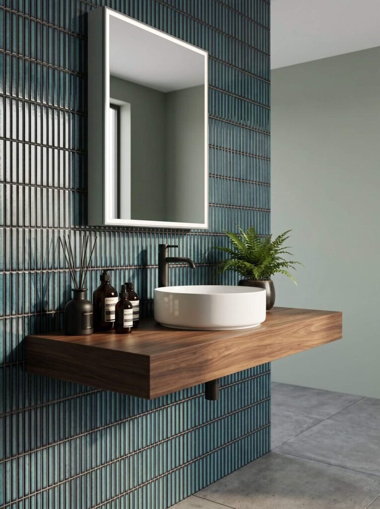 Pencil Mosaic Azure Blue