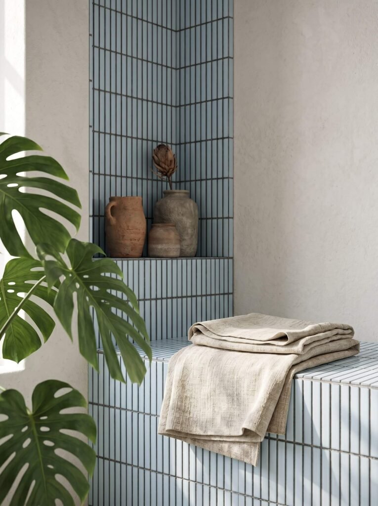 Pencil Mosaic Faded Denim